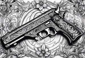 Flintlock pistol tattoo idea