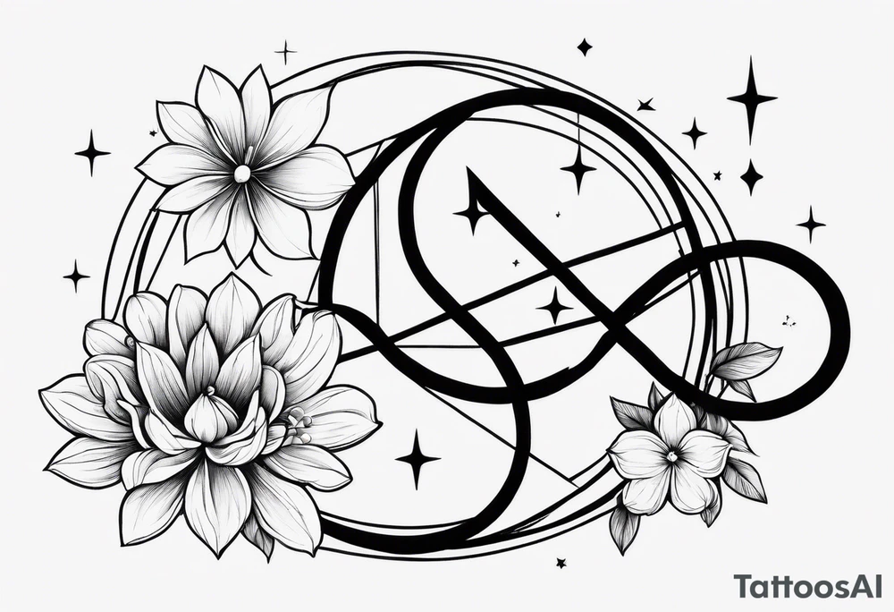 A múltiple constellation small, girly, discrete, minimmalist tattoo combining 3 constellations cáncer, virgo, and scorpio. Just the lines... no flowers tattoo idea