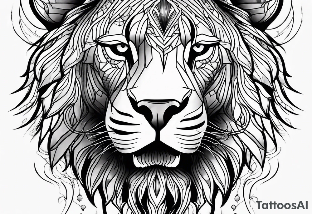 powerful majestic strength tattoo idea