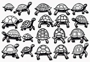 One line tortoise tattoo idea