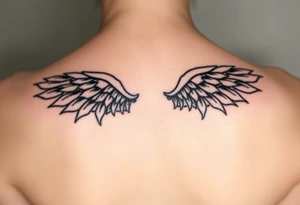 gothic wings small tattoo idea