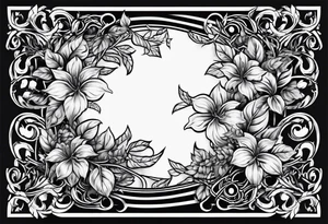 Leafy vines with chain tattoo idea