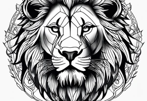 Feather lion tattoo idea
