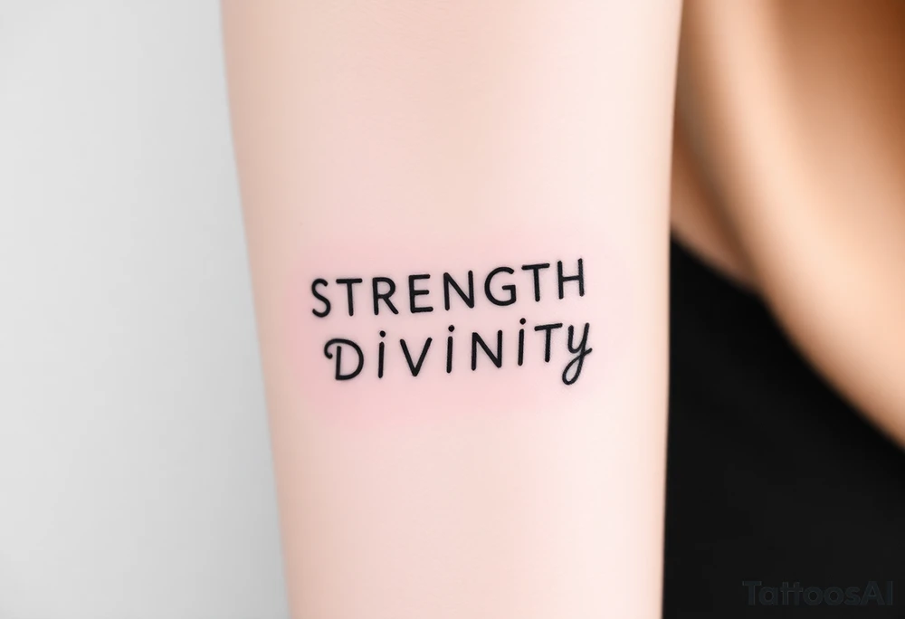STRENGTH
DIVINITY tattoo idea