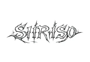 Abstract Tribal font saying “SIRISO” tattoo idea