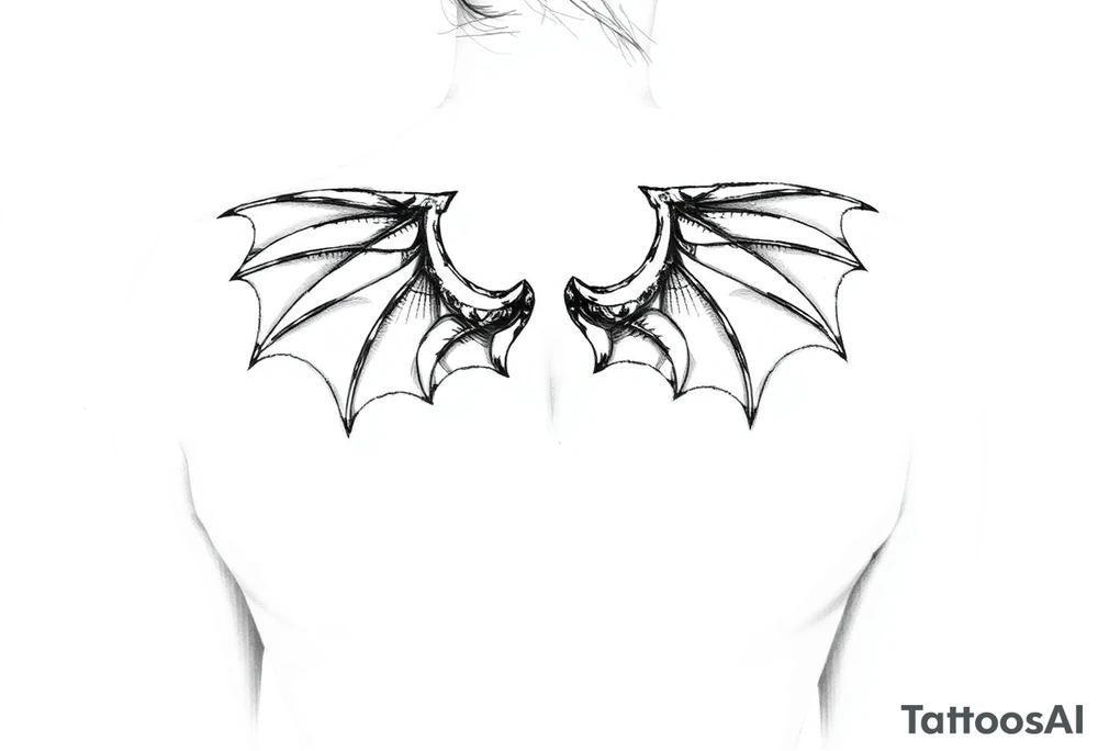 Dragon wings tattoo idea