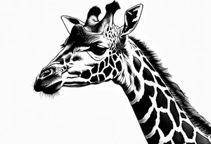 full body giraffe tattoo idea
