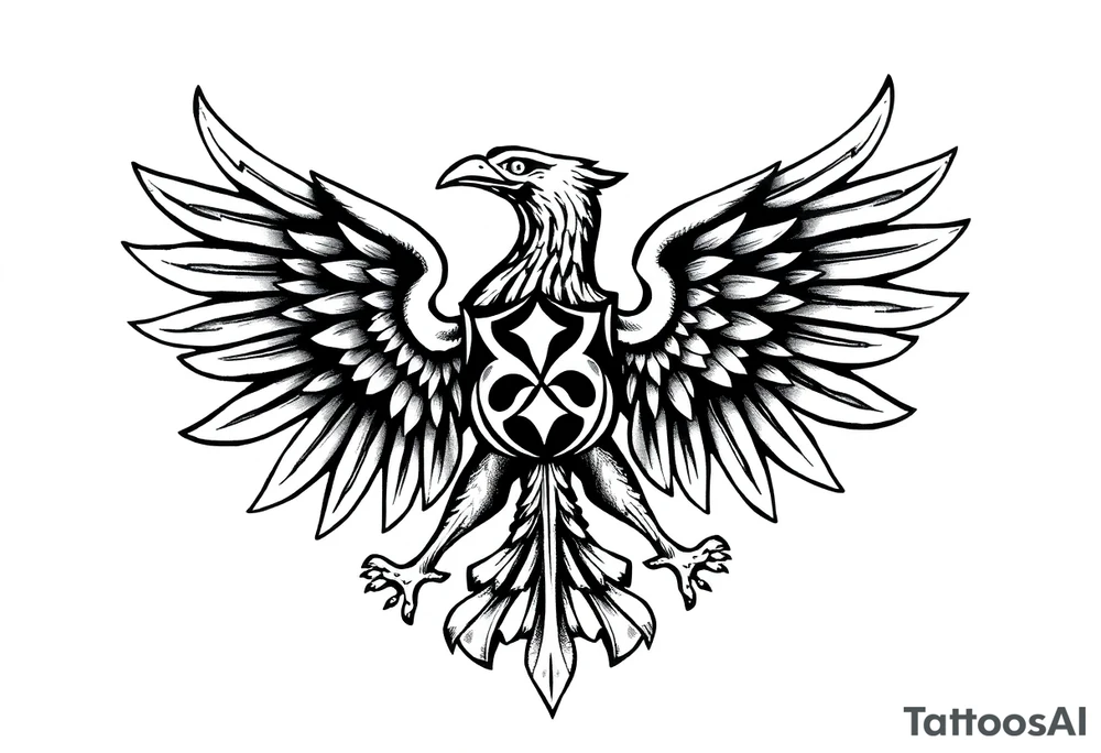 poland symbol and poker cards the wings of the eagle in the poland symbol are in the form of cards tattoo idea