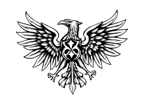 poland symbol and poker cards the wings of the eagle in the poland symbol are in the form of cards tattoo idea