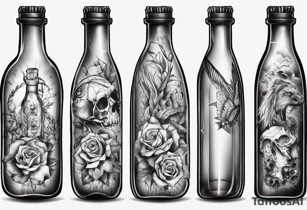 bottle tattoo idea