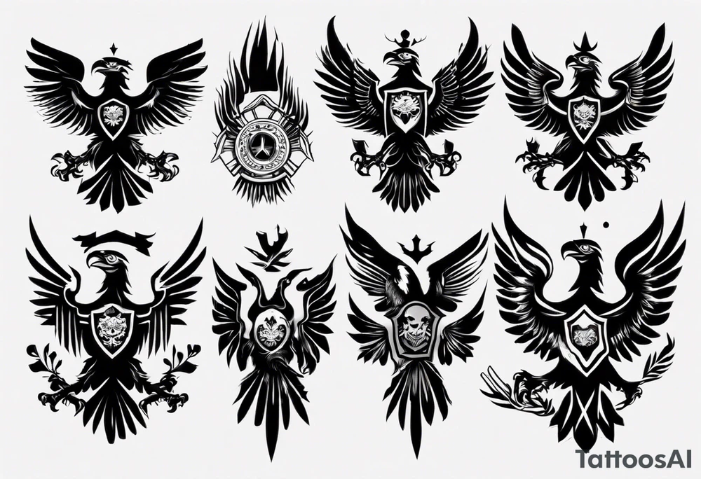 russian eagle tattoo idea