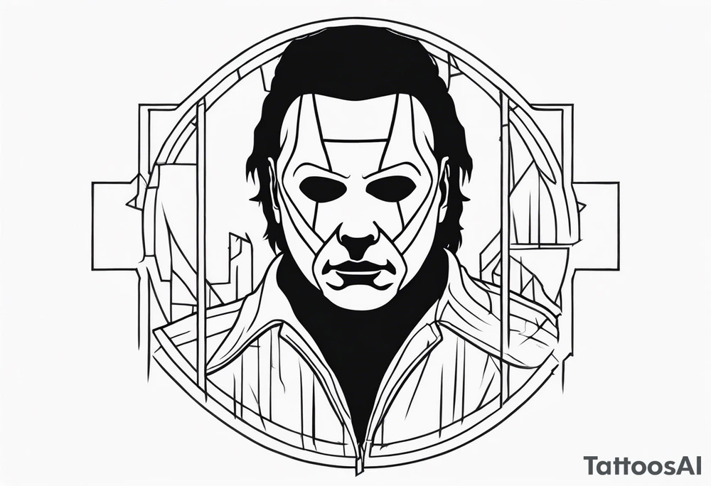 Michael Myers minimalist tattoo tattoo idea