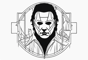Michael Myers minimalist tattoo tattoo idea