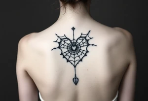 Spiderweb heart tattoo idea