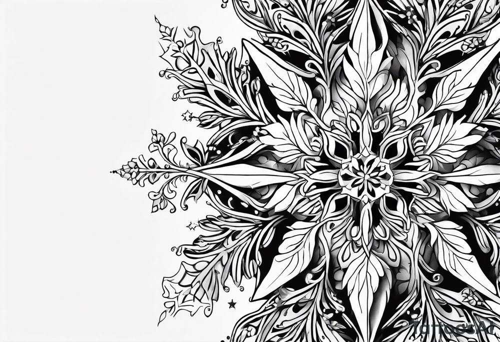 snow flakes tattoo idea
