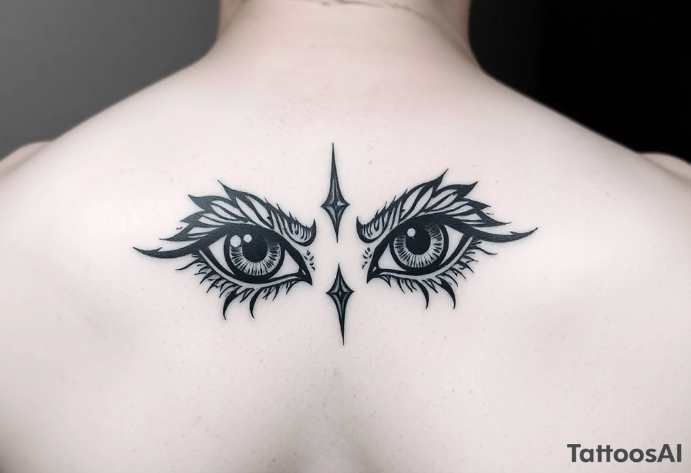two eyes as a forearm tattoo tattoo idea