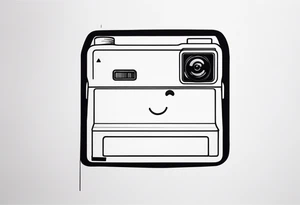 A polaroid-photo with a simple bland and white smiley in the picture tattoo idea