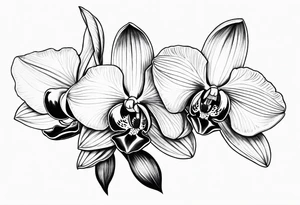 Cymbidium orchid tattoo idea