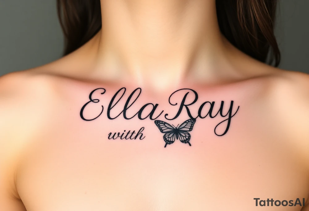 EllaRay with a butterfly tattoo idea