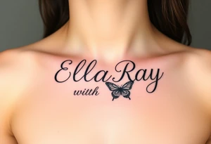EllaRay with a butterfly tattoo idea