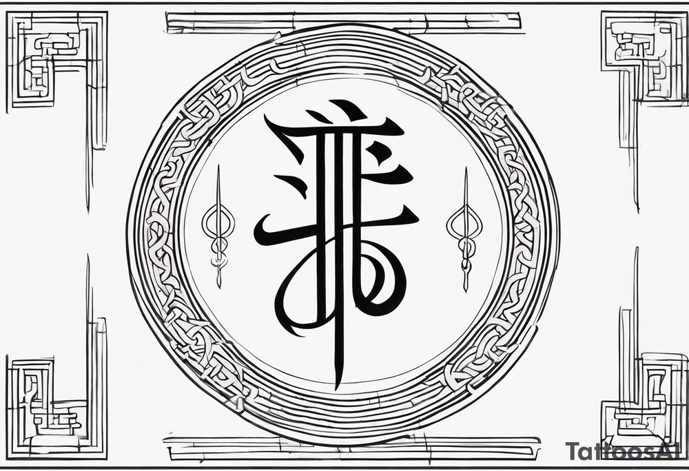 baybayin Filipino vertical tattoo tattoo idea