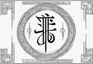 baybayin Filipino vertical tattoo tattoo idea