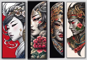Japanese style for chest tattoo idea