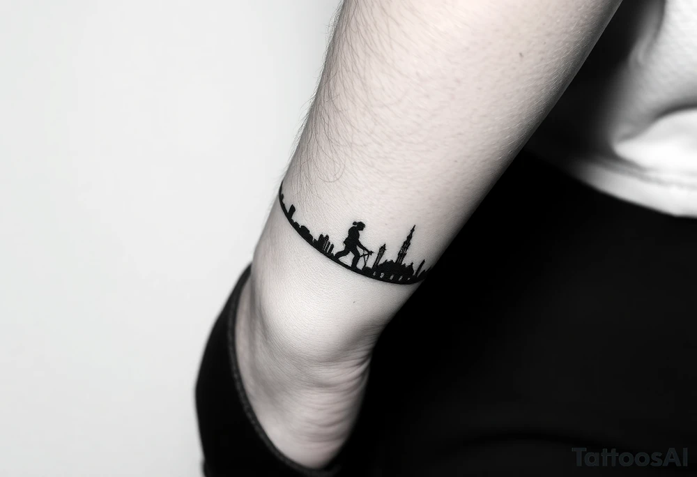 Silhouette armband tattoo idea