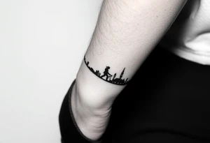Silhouette armband tattoo idea