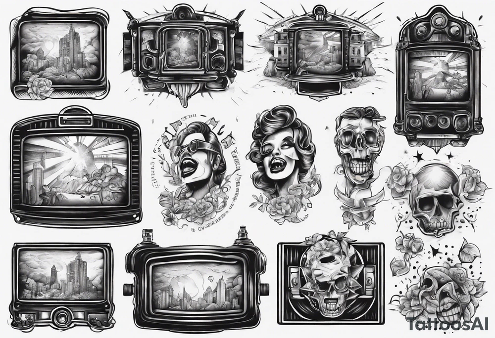 A cinema screen tattoo idea