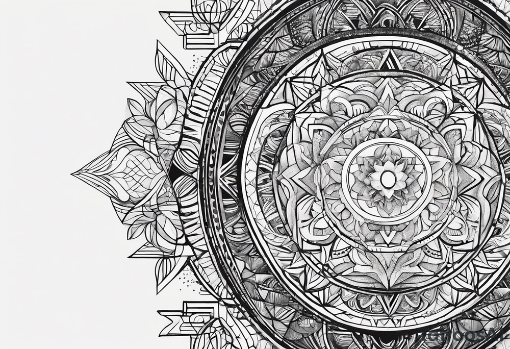 A small set of abstract shapes that represent balance. tattoo idea