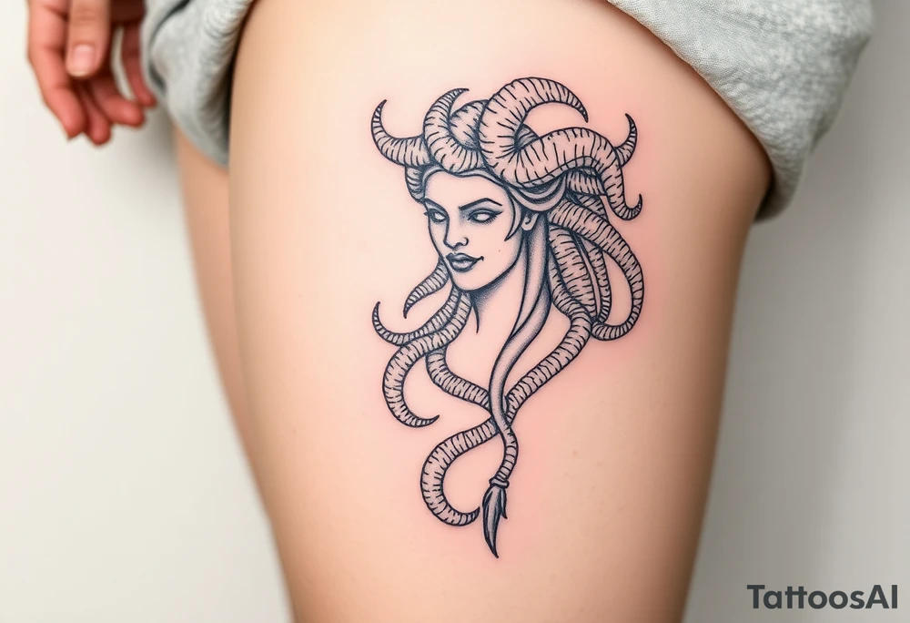 medusa greek goddess tattoo idea