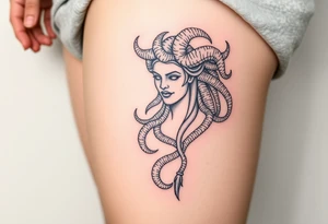 medusa greek goddess tattoo idea