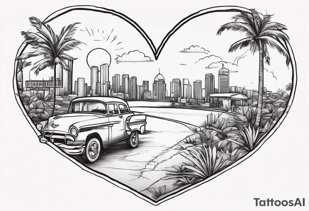 Cuba & Arizona 
 inside a heart tattoo idea