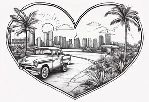 Cuba & Arizona 
 inside a heart tattoo idea