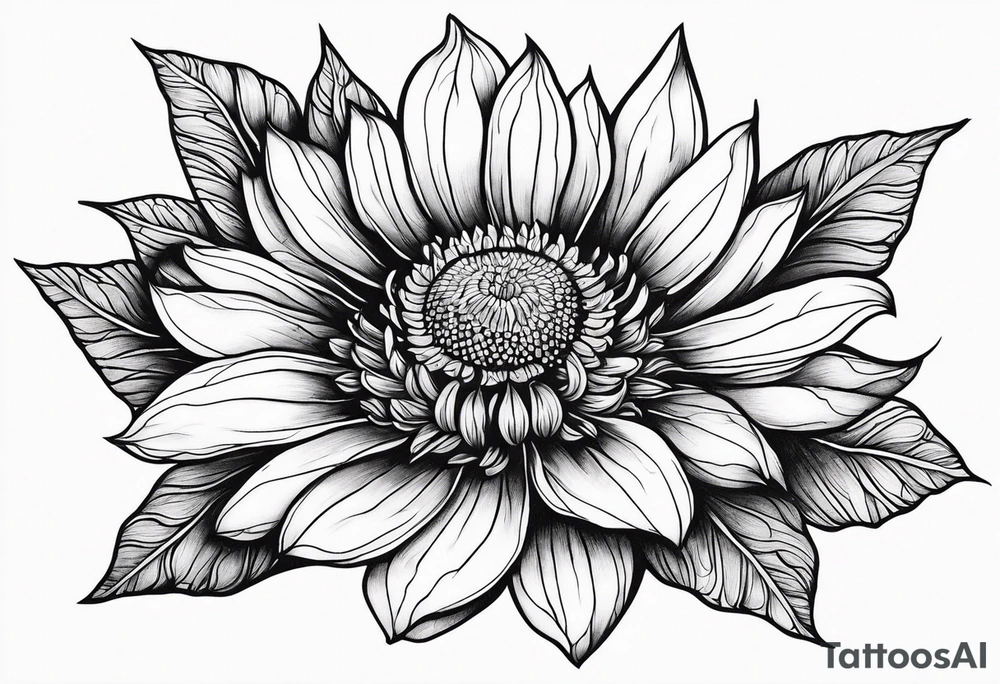 Galaxy with an Indian blanket flower tattoo idea