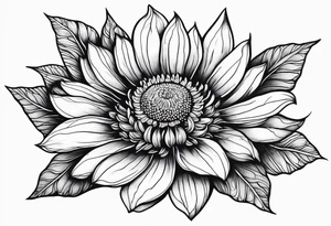 Galaxy with an Indian blanket flower tattoo idea