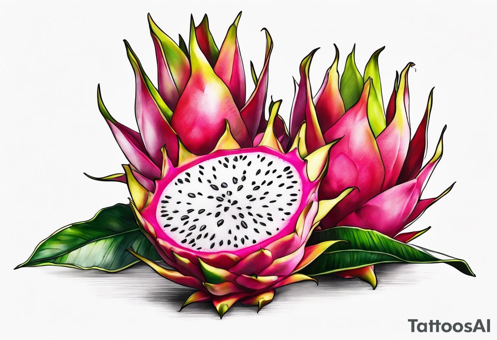 Dragon fruit tattoo idea