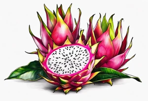 Dragon fruit tattoo idea