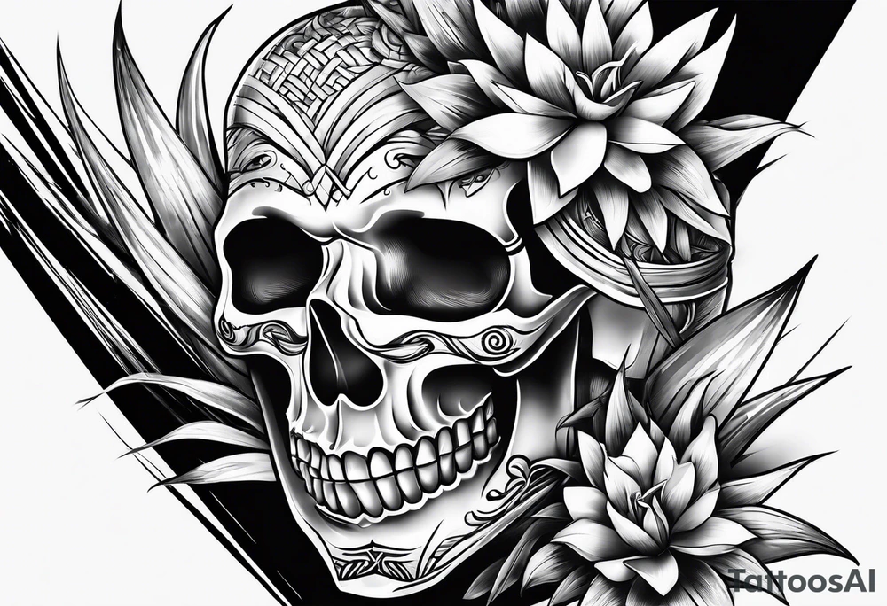 bamboo shoots without flowers or people tattoo idea