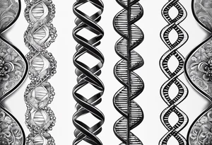 DNA helix made from cards tattoo idea