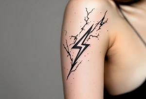 Lightning bolts striking tattoo idea