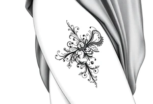 Sexy woman, Gothic but feminine  for thigh tattoo idea