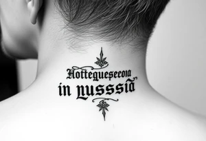 russian orthodox phrase IN russian on the side of my left neck tattoo idea