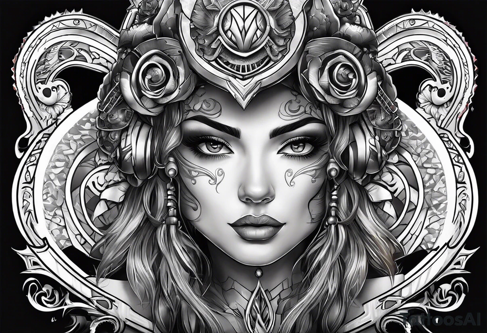 Itzel name, left shoulder tattoo idea