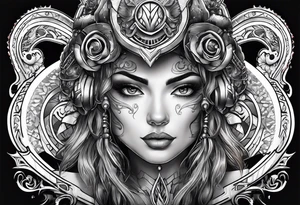Itzel name, left shoulder tattoo idea