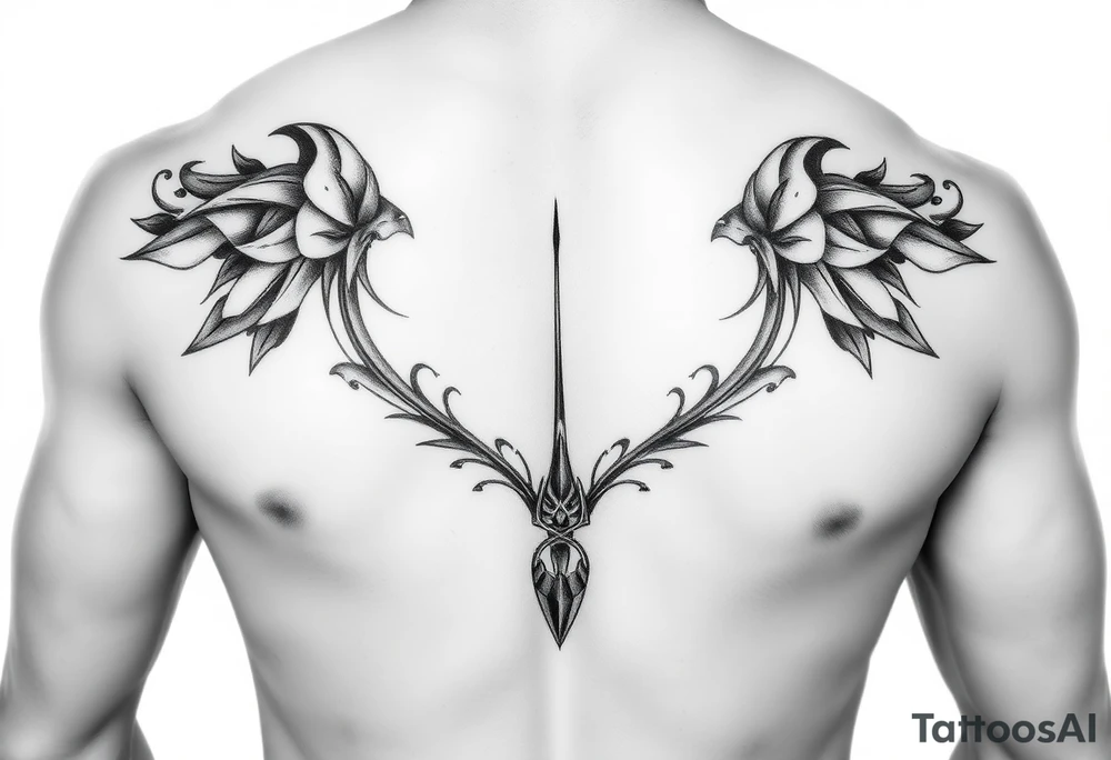 a men's belly tattoo that highlights a navel piercing tattoo idea