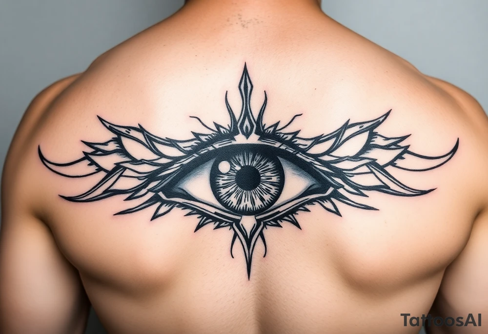 Powerful eye tattoo idea