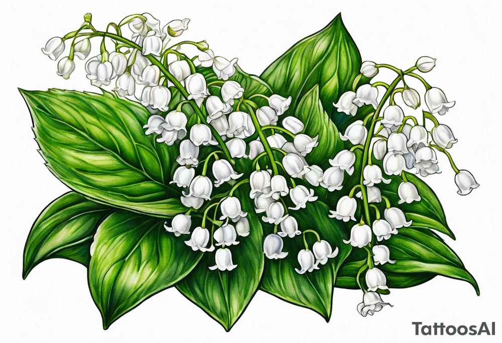 ageratina altissima (white snakeroot) and lily of the valley tattoo idea