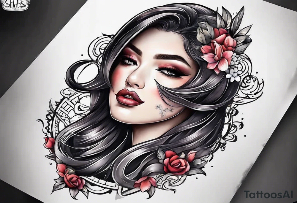 Shhh finger to lips tattoo idea